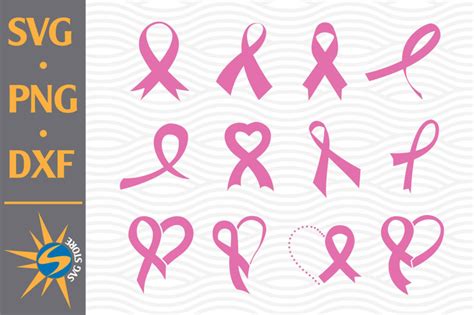 Ribbon Cancer Svg Png Dxf Digital Files Include By Svgstoreshop