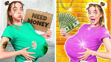 Rich Pregnant Vs Broke Pregnant Pregnant For 24 Hours Challenge By