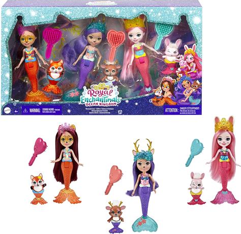 Enchantimals Mermaid Dolls 3 Pack Bree Bunny Felicity Fox Danessa