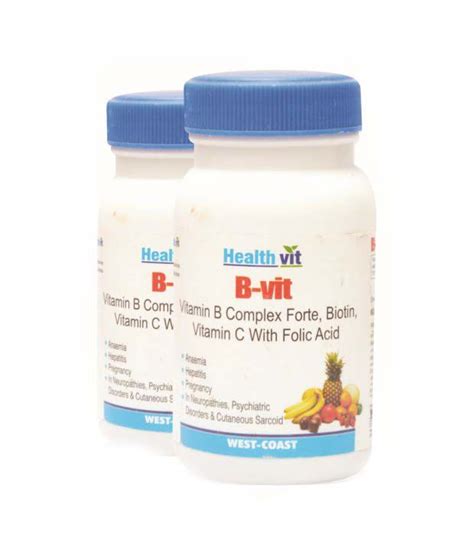 Vitamin and mineral supplements are essential and an integral part of your diet. Healthvit B-vit Vitamin B Complex With Bioton, Vitmain C ...