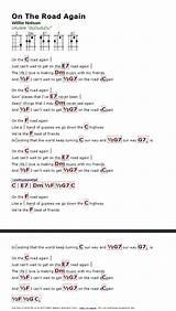 Images of On The Road Again Guitar Chords