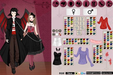 Vampire Couple Dress Up Game Rinmaru Free Download Borrow And