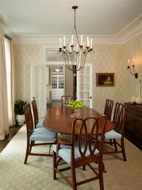 Traditional Dining Room With An Updated Look Traditional Dining
