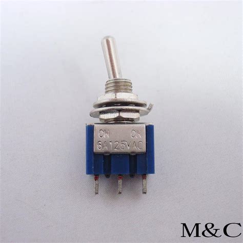 Pc LOT Blue Mini MTS Pin SPDT ON ON A VAC Miniature Toggle Switches VE Switch