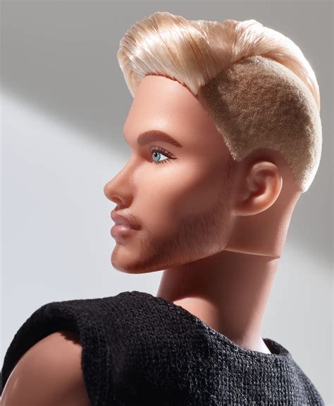 Buy Barbie Signature Looks Ken Doll Blonde With Facial Hair Fully Posable Fashion Doll Wearing