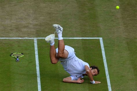 France S Richard Gasquet Tumbles After Diving To Play A Return Shot Tennis Photos Tennis