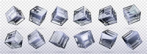 Caja De Cubo De Vidrio 3d Vector Transparente Aislado Vector Gratis