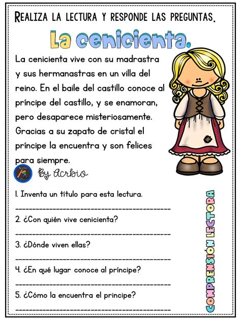 Mini Lecturitas De ComprensiÓn Para Infantil Los Cuentos 6 Imagenes