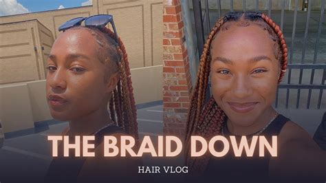 vlog doing my own knotless box braids youtube