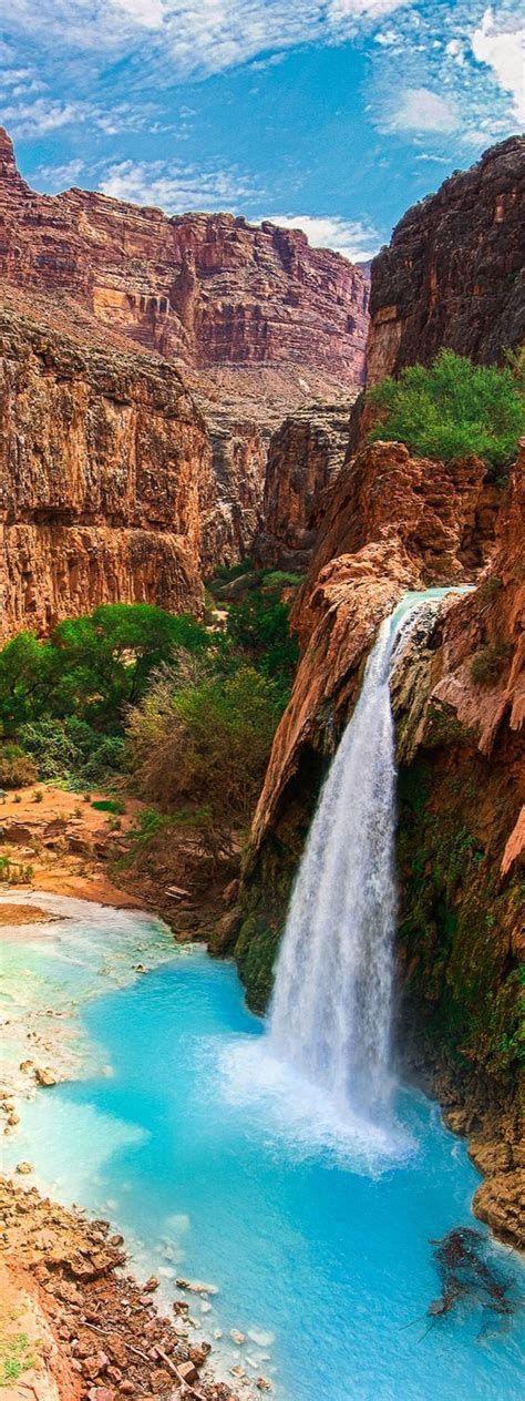 Havasu Falls Waterfall In Arizona Cool Places To Visit Havasu