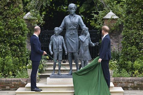 Princes William Harry Unveil Princess Dianas Statue