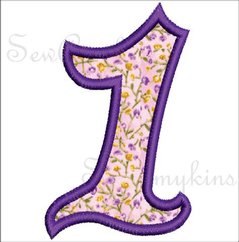 Girly Numbers Applique 3 Sizes Sewamykins