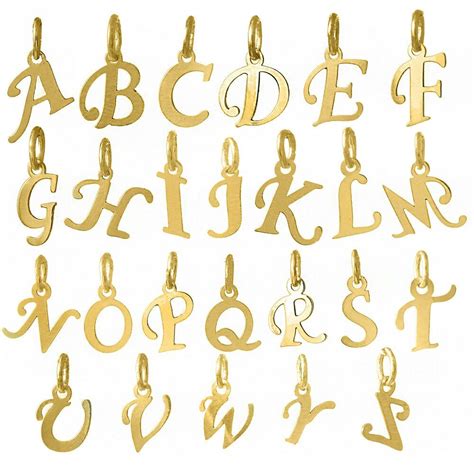 9ct Gold Letter Initial Pendant Small Tiny Personalized Charm For