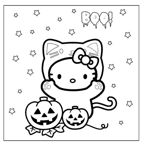 Punpkin Hello Kitty Halloween Hello Kitty Crafts Halloween Coloring