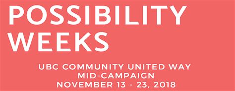 Possibility Weeks Ubc United Way Campaign