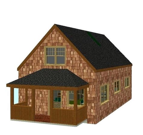 20 X 30 Cabin Plans X Cottage With Porch From Outside Cabin Plans