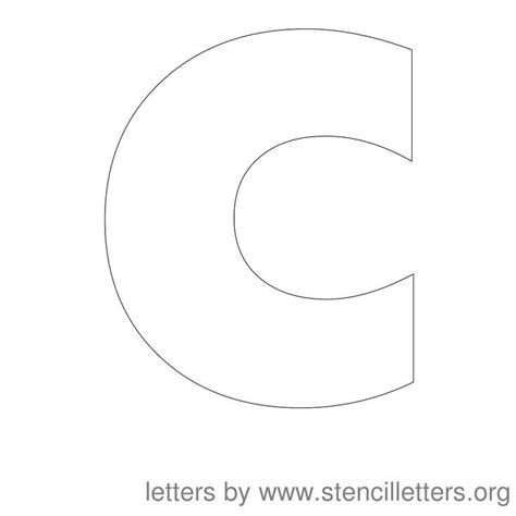 12 Inch Stencil Letter Uppercase C Letter Stencils Free Stencils