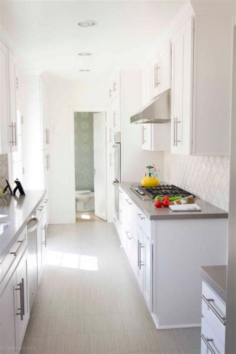 Hgtv Showcases A Bright White Contemporary Galley Kitchen With All New