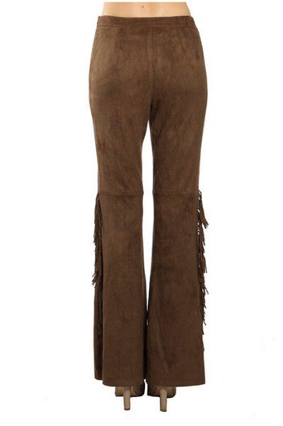 Womens Boho Suede Fringe Pant Now In Stock