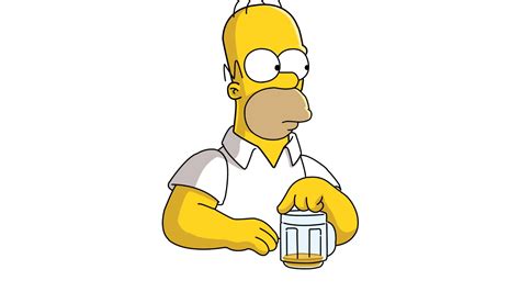 Download Homer Simpson With Beer Wallpaper