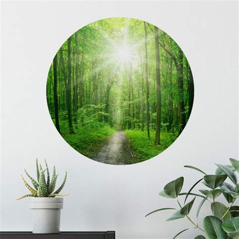 Wall Sticker Round Sunny Forest Wall