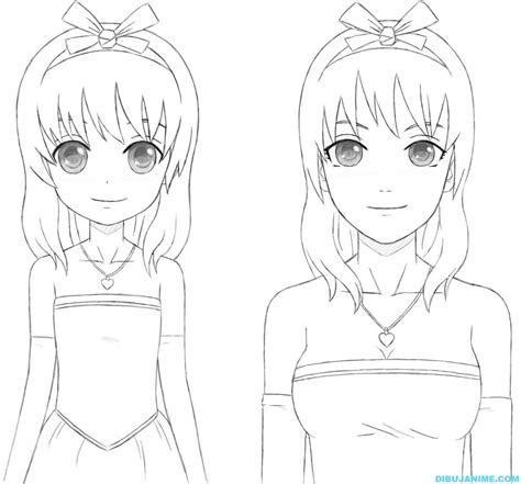 Como Dibujar Diferencias Entre Una Niña Y Mujer Adulta Animemanga