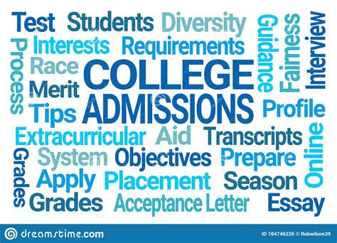 College Admissions Word Cloud Stock Illustration - Illustration of letter, cloud: 184746226