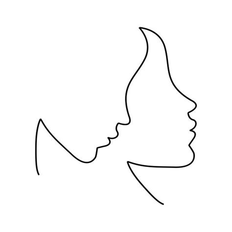 190 Drawing Of A Two People Facing Each Other Illustrations Royalty