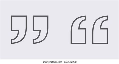 Quote Outline Icon Set Vector Illustration Stock Vector Royalty Free