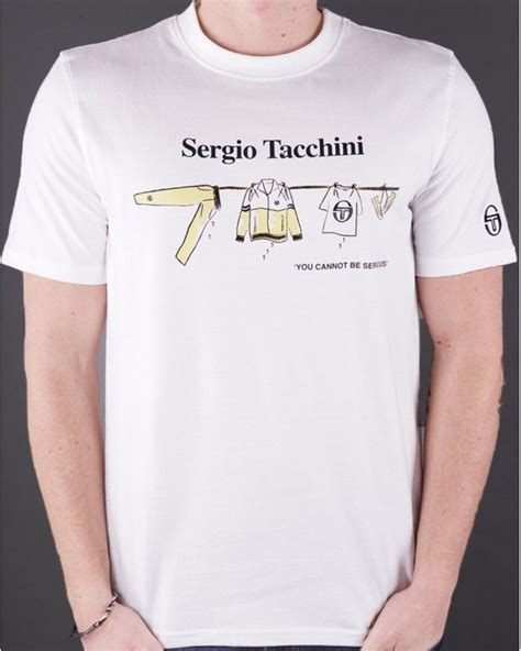 Sergio Tacchini Migliore T Shirt Whiteyellow 80s Casual Classics