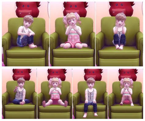 Twins Toddler Pose 05 At A Luckyday Sims 4 Updates