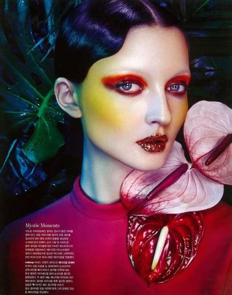 this editorial for heren magazine features bright glittery make hair… fashion editorial makeup
