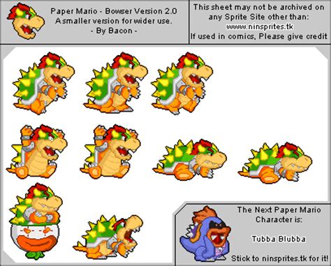 Custom Edited Paper Mario Customs Paper Bowser The Spriters Resource