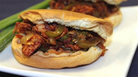 Mix all ingredients together and heat in saucepan or crock pot. Shredded Chicken Sandwich - YouTube