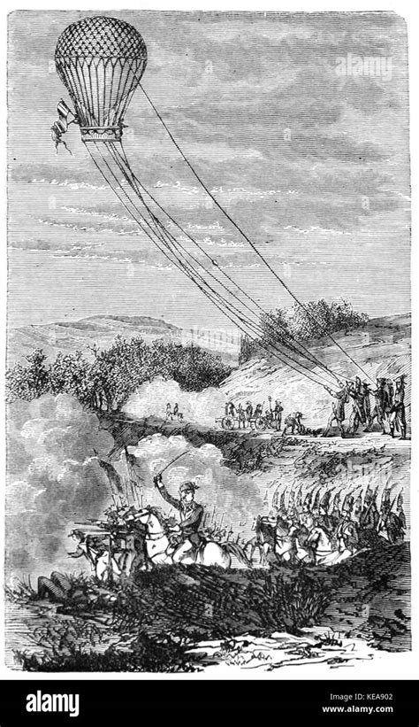 Wonderful Balloon Ascents 1870 Employment Of A Balloon At The Battle