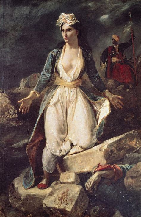 Greece Expiring On The Ruins Of Missolonghi Painting By Eugene Delacroix Fine Art America