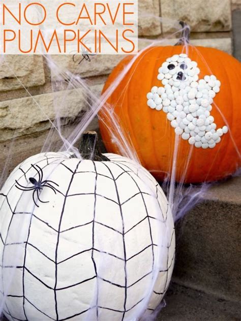 No Carve Pumpkin Decorating Inspirations Tipsaholic Halloween Yard