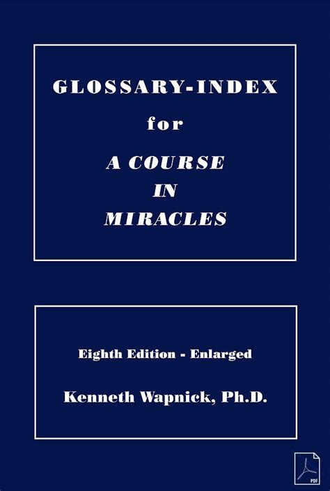 Glossary Index For A Course In Miracles Foundation For A Course In