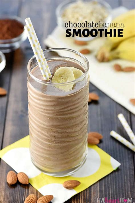 Chocolate Banana Smoothie Healthy Delicious • Fivehearthome