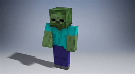 Minecraft Zombie 3d Model 3d Printable Cgtrader