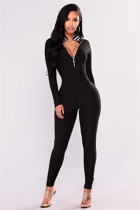 All Zipped Up Jumpsuit Black
