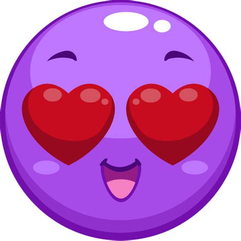 Heart Eyes Emoji Purple Emoji