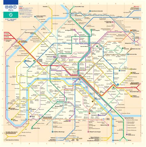 Transit Maps Official Map Paris Metrorertram Map 2011