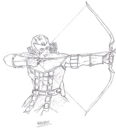 Hawkeye Sketch By Theredzero On Deviantart