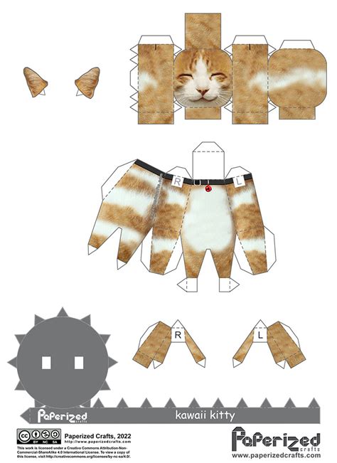 The Paper Craft Kit Is Designed To Look Like A Cats Head And Chest