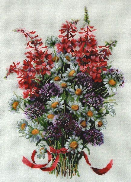 The Field Bouquet Cross Stitch Kit By Merejka