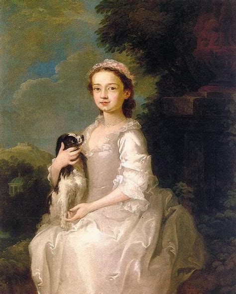 Painting Of Little Girl And Her Dog By William Hogarth 1700s Art In