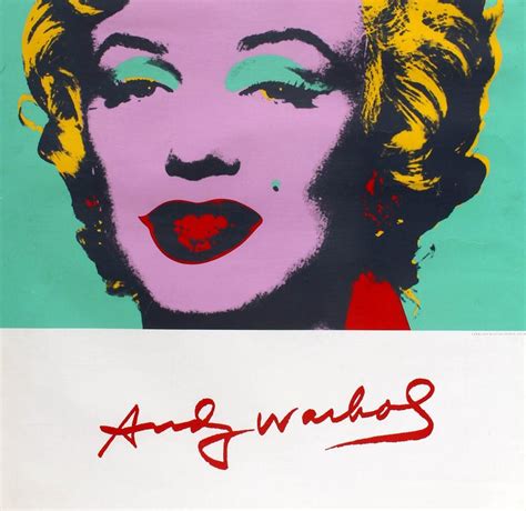 Original Vintage Andy Warhol Art Exhibition Poster Marilyn Monroe Pop