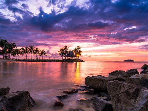 A Beautiful Sunset By The Beach Nature Landscape 4k
