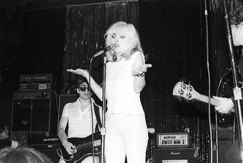 Singer Debbie Harry Of The New Wave Pop Group Blondie Performs Onstage In February 1977 In Los